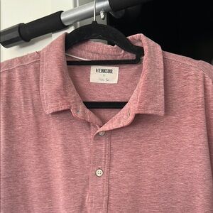 Linksoul Pink Polo Shirt Heathered Casual Elegance